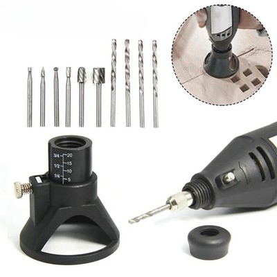 Rotary Router Milling Cutter Guide Attachment Twist Drill Bit Wood Carving Tool