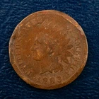 1886 Type 1 Indian Head Cent, VG Details, Damaged, Better Date Penny A247