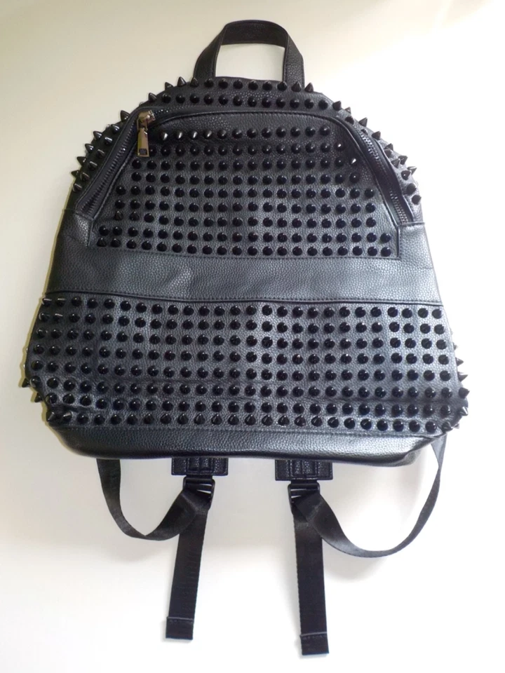 FACTOTUM Rucksack Nieten Noppen Spikes black Gothic Punk Techno Gay SM PU Leder - Bild 2 von 4