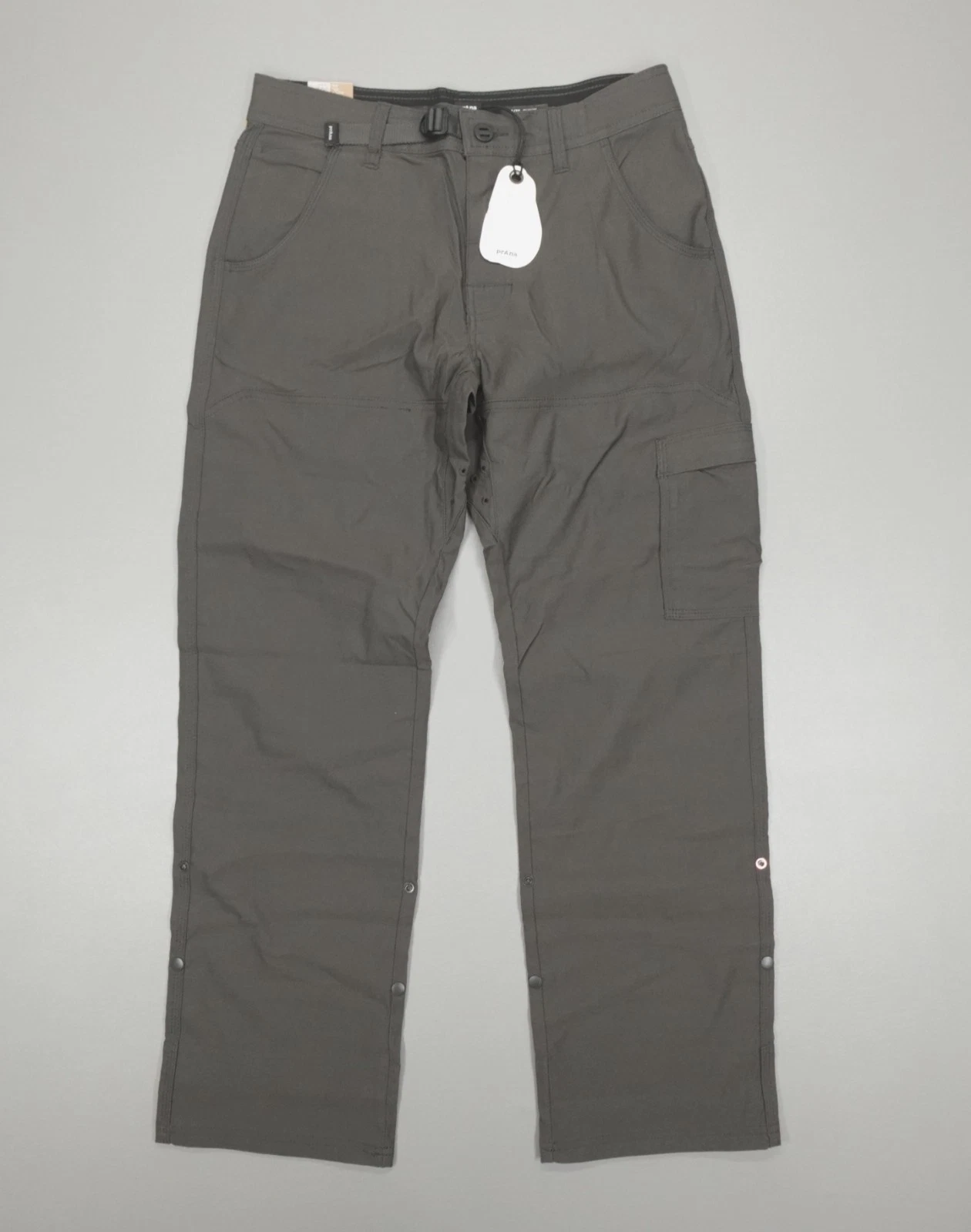 Prana Zion II Stretch Relaxed Fit Dark Iron Straight Leg Pants DWR 1969791