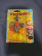 Vintage FOOHY 10 Pencil Petz Erasers Monkey Head Series Sanford 2005 NIB NEW