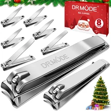 DRMODE Finger Nail Clippers Adult - Christmas Stocking Stuffers 8 Pack Nail Clip