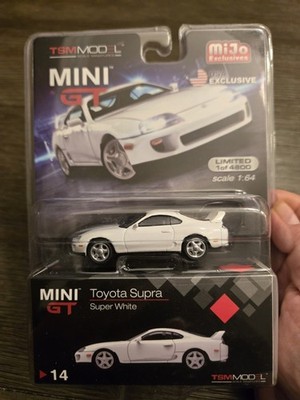 TOYOTA SUPRA WHITE USA EXCLUSIVE MIJO TSM MODEL MINI GT DIECAST