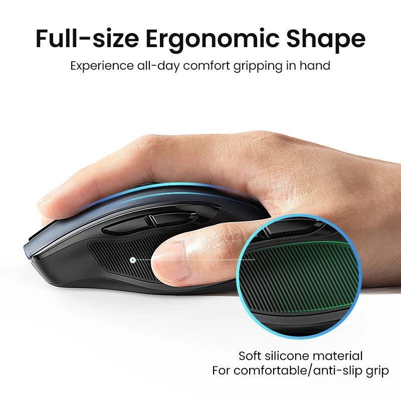 Wireless Mouse Bluetooth5.0 Mouse Ergonomic 4000DPI 6 Buttons Mouse For MacBook - Image 4 of 4
