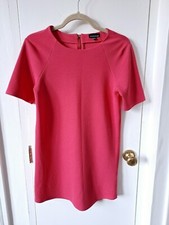 Warehouse Hot Pink Textured T Shirt Dress Womens Size 8 Short Sleeve Casual