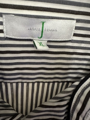 JASPER CONRAN STRIPPED LONG SLEEVE SHIRT XL EX-COLLECTION - Picture 5 of 7