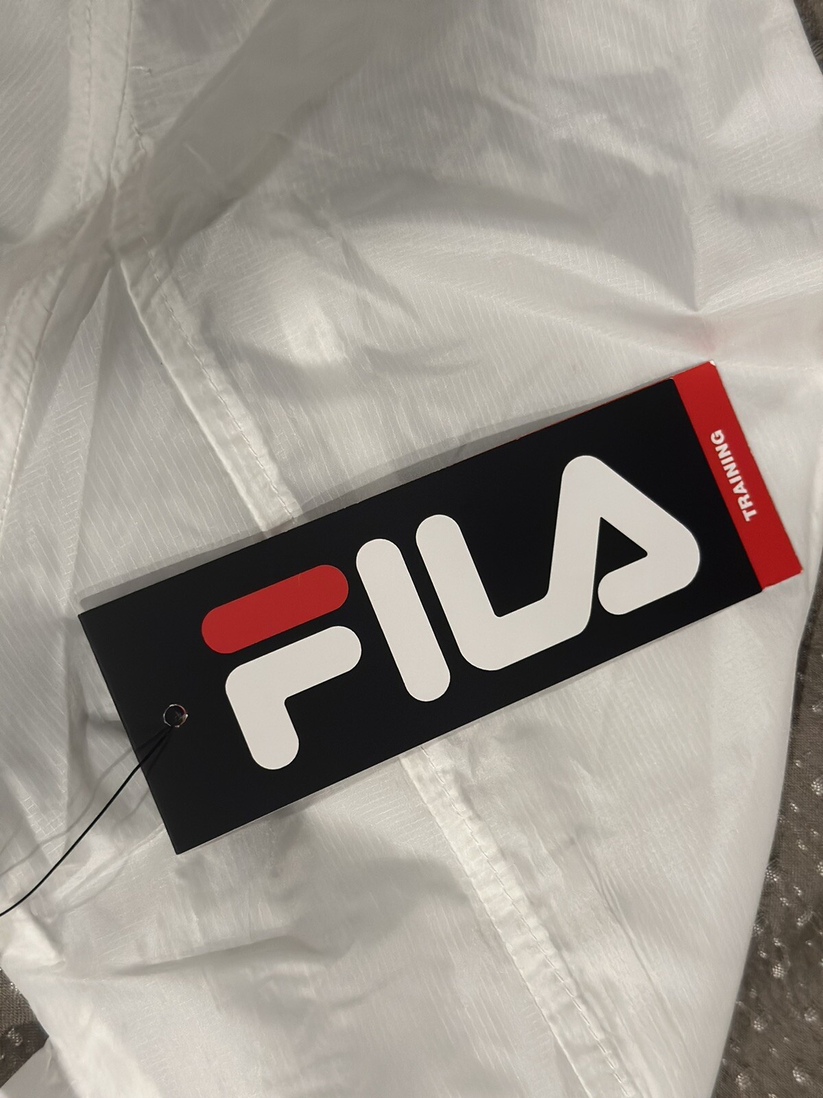 Giacca Frangivento Donna Fila Sport Chiaro Bianco Leggera SiZe Medium Nuova con Etichette!!!!