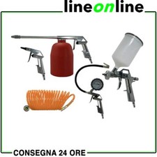 Kit 5 utensili pneumatici Foxcot per compressore aria con aerografo e pistole