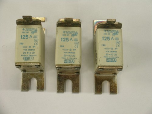 New SIBA Ultra Rapid Fuse 125A NH00 2041220 20 412 20 660vac E5 - Picture 2 of 2