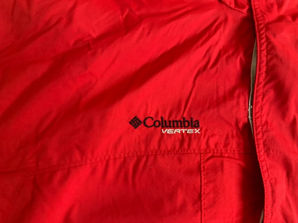 Columbia Hombres Chaqueta Extra Grande Rojo Vértice Aislado Invierno Esquí Abrigo Exterior Foto 3 de 4