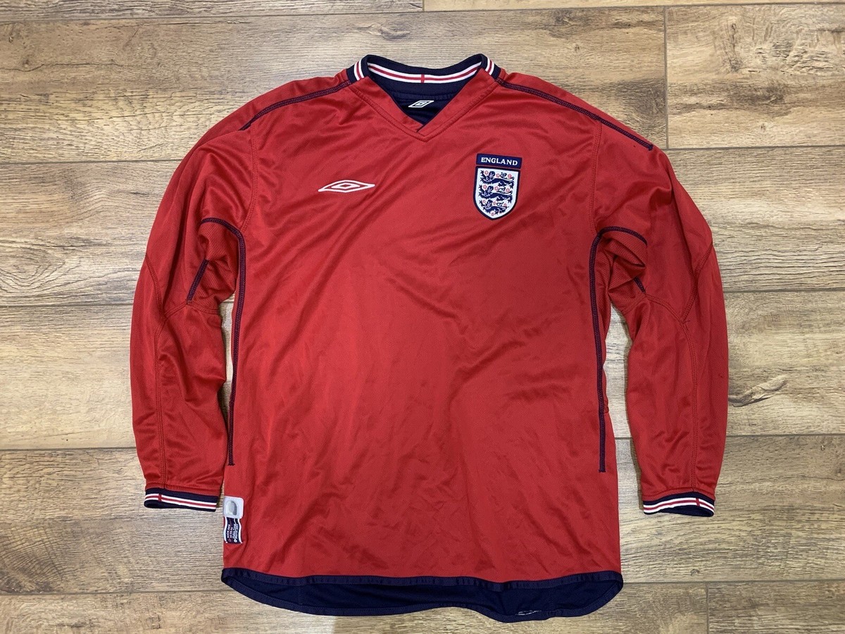 Umbro England Soccer Long Jersey Vintage Size L Reversible