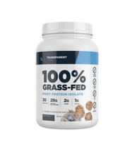 100% Grass-Fed Whey Protein Isolate - Oatmeal Chocolate Chip (30, 2.28 lbs)