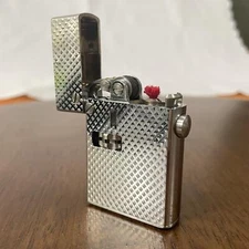 Rare Brass Mechanical Luxury Kerosene Lighter Ejection Lock Polished Flint Fuel