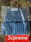 Bonnet côtelé épais logo Supreme Classic bleu FW24 ~ NEUF SCELLÉ