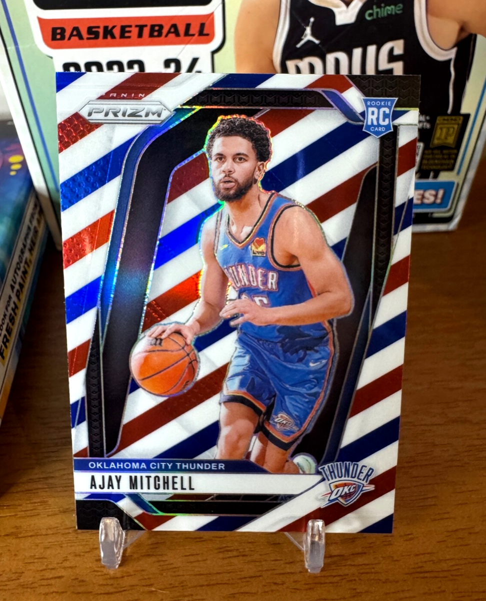 2024-25 Panini Prizm Ajay Mitchell RC Red White Blue #226 Oklahoma