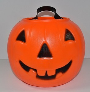 Vintage Halloween Jack O Lanterna Candy Balde Molde Sopro Bom Alca Grande Cor 2 Ebay