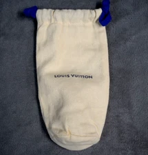 Louis Vuitton Small Cotton Drawstring Dust Bag Pouch 7"H x 4"L Excellent Cond