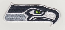 Seattle Seahawks 2 15/16" x 1 3/8" Embroidered Iron On Patch New  245