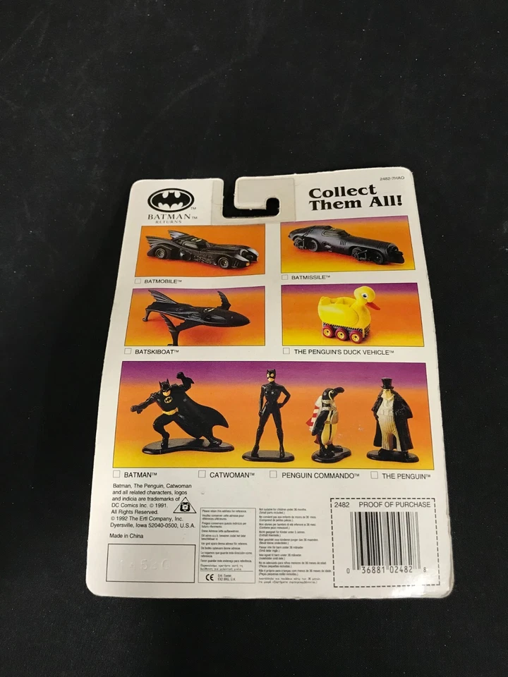 Vintage 1992 ERTL Batman Returns Collection Penguin Commando Die Cast Metal Foto 2 de 4