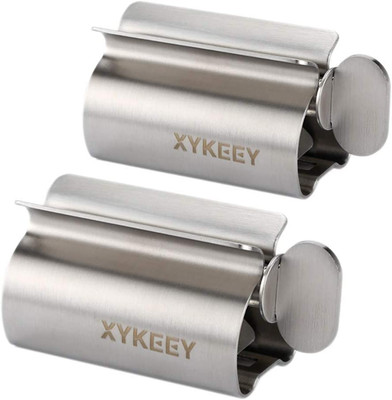 XYKEEY Set of 2 Toothpaste Squeezer Rollers, Metal Toothpaste Tube Wringer Seat 