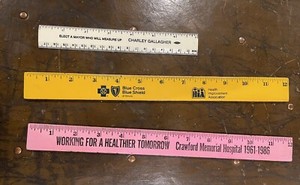Lot Of 3 Vintage Rulers