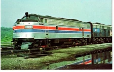 Amtrak 489 Train, at Harmon, NY, Aug. 9, 1978 Postcard