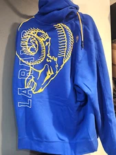 Nike Los Angeles Rams NFL Men's Hoodie Sweater Pullover Fleece Blue XL