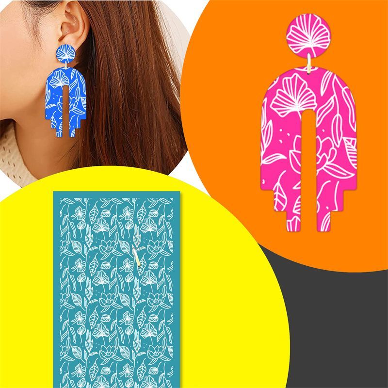 Reusable Silk Screen Stencils Polymer Clay Print Silkscreen Stencil For