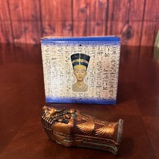 Egyptian King Tutankhamun Coffin With Mummy Figurine Top Collection