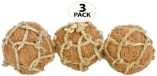 1276 Pk3 Coconut Fiber Balls 3" Bird Toy Parrot Foraging Foot Part Talon Craft