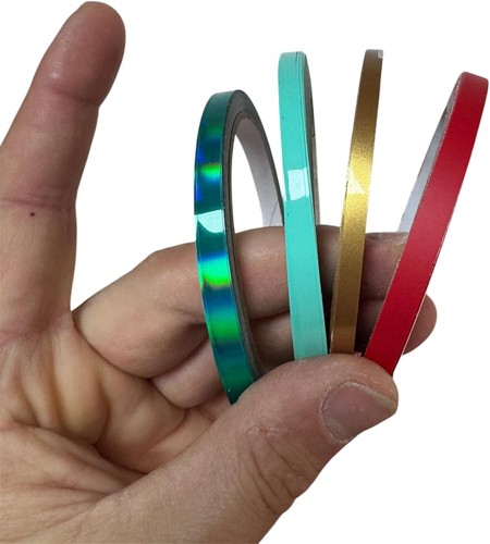 Zierstreifen Überraschungsset aus Überproduktion 2mm-20mm, je 10m Länge 3 Rollen - Picture 5 of 12