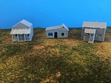 (3) Small ABANDONED HOUSES Run Down Building Set  N Scale 1:160 Trackside Shanty