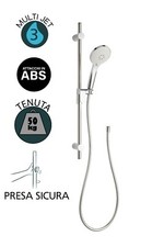 Asta Saliscendi doccia ø20 maniglione sicurezza bagno, soffione doccetta 3 getti