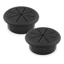 Suiwotin 2pcs 2 Inch Cable Grommet, Flexible Desk 2 Inch, Black