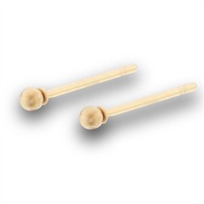 2mm Brush Ball Stud Gold Plated Plain Round Classic Stud Earrings