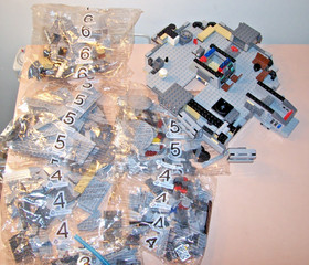 Lego Star Wars 7965 Millennium Falcon/Partially Built, Unopened Bags, Incomplete