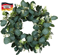 KüNstlicher Eukalyptus Kranz 40Cm Wand TüR Dekoration FüR Wohnzimmer Und Eingang
