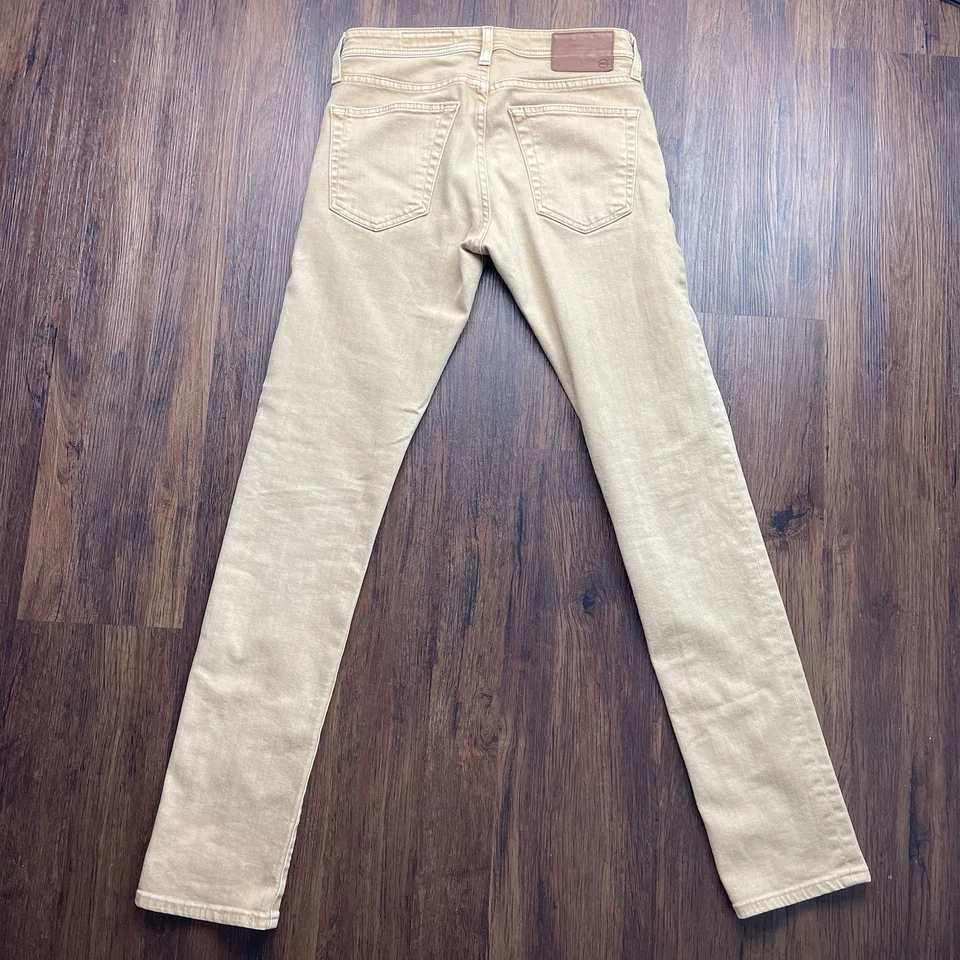 Adriano Goldschmied AG Mens Beige Tellis Modern Slim Denim Straight Pants 28x32 - Image 2 of 4