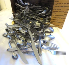 20 lbs. stainless steel flatware misc. patterns and makers
