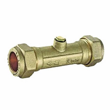 Double Brass Check Valves - 15mm, Compression None Return Valve | DZR WRAS