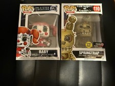 Funko Pop FANAF Circus Baby #226 & Glow Springtrap #110 GameStop exclusive (2016