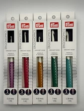 Lot Of 5x Crochet Hooks Various Sizes