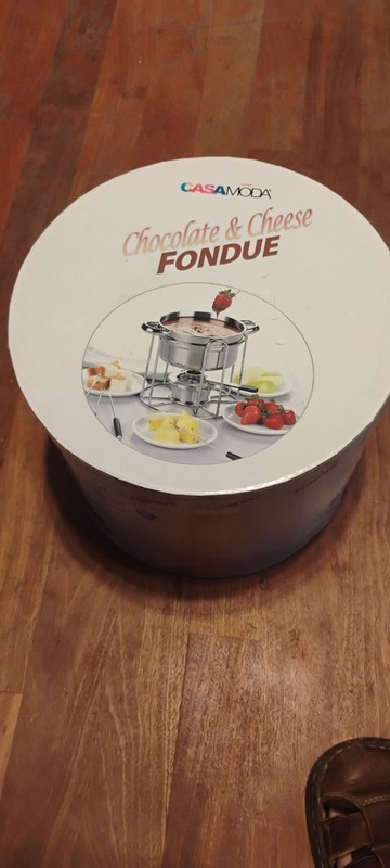 Casa Moda Buffet Fondue Set  Chocolate and Cheese Stainless Steel 12 Pc Set 2qt