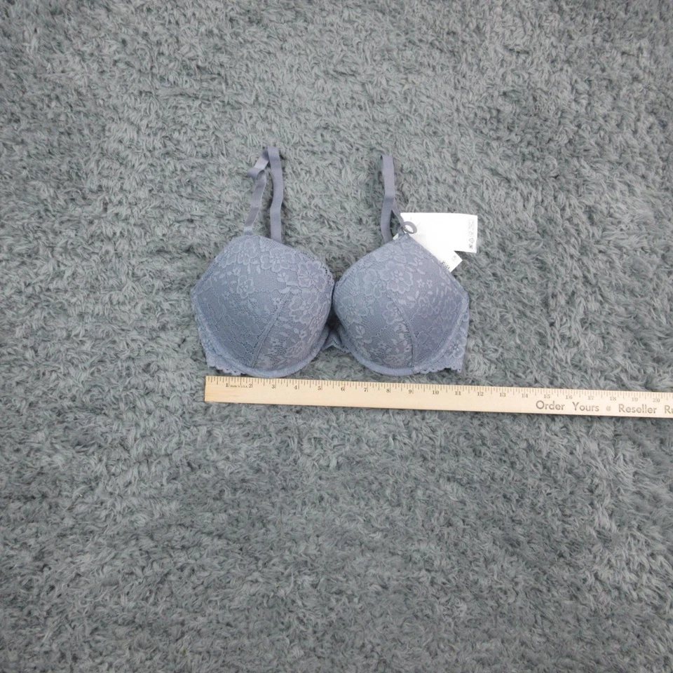 Sujetador H&M para mujer 34D gris push up encaje con aros acolchado correas ajustables nuevo con etiquetas Foto 3 de 4