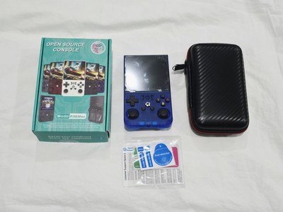 R36 Max Retro Handheld Game Console 64GB - Translucent Blue