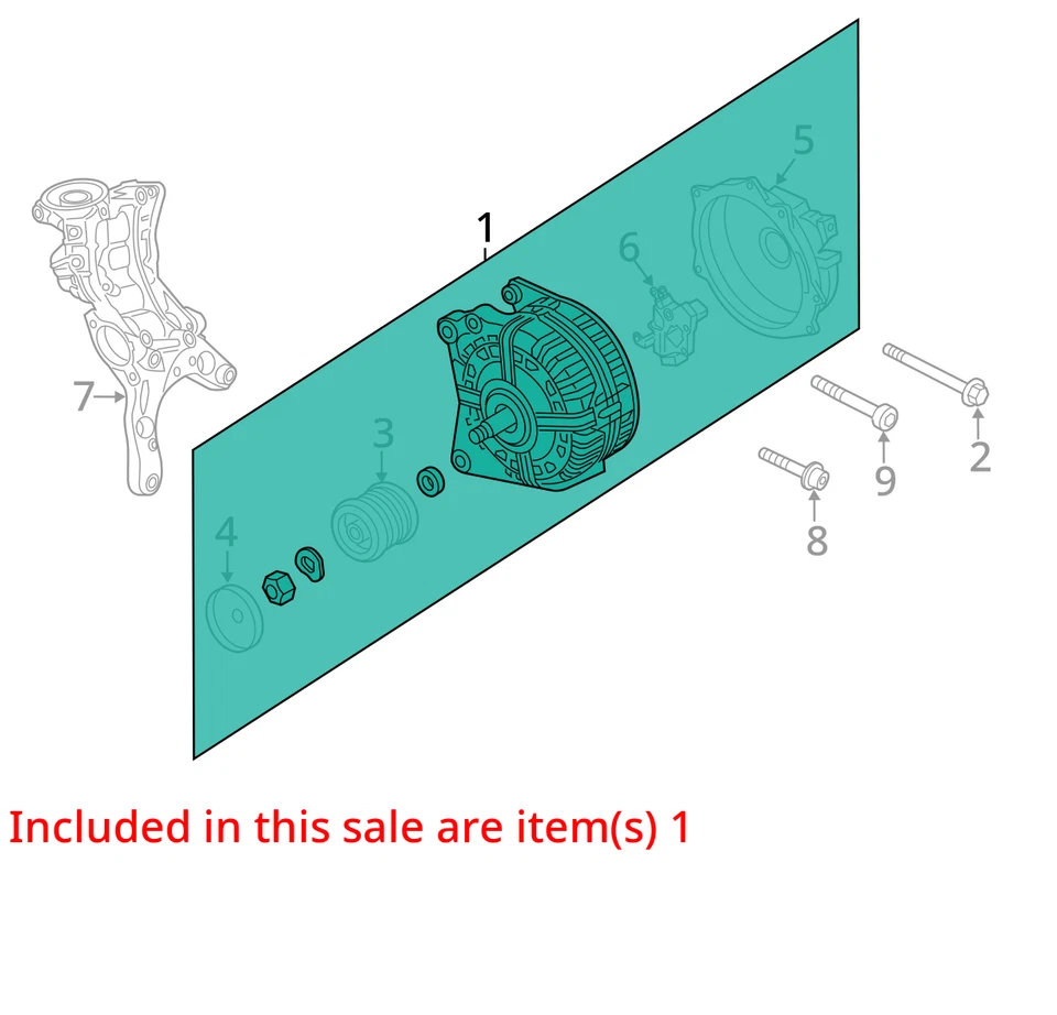 Alternador compatible con 18-20 AUDI Q5 6868410 Foto 3 de 4