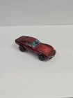 1968 Redline Hot Wheels Custom Corvette, Hong Kong Red White Interior