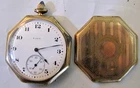 Antique Elgin octagonal men's pocket watch Guaranteed 25 years Not Working