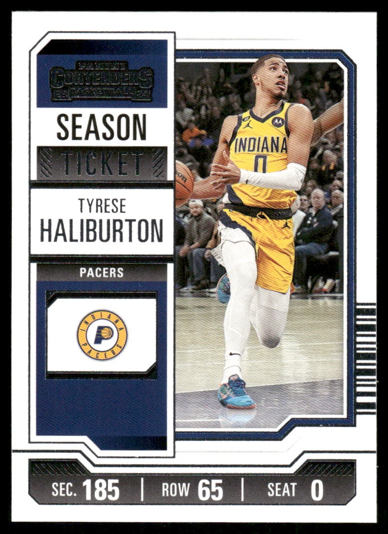 2023-24 Panini Contenders Tyrese Haliburton Season Ticket Retail #90
