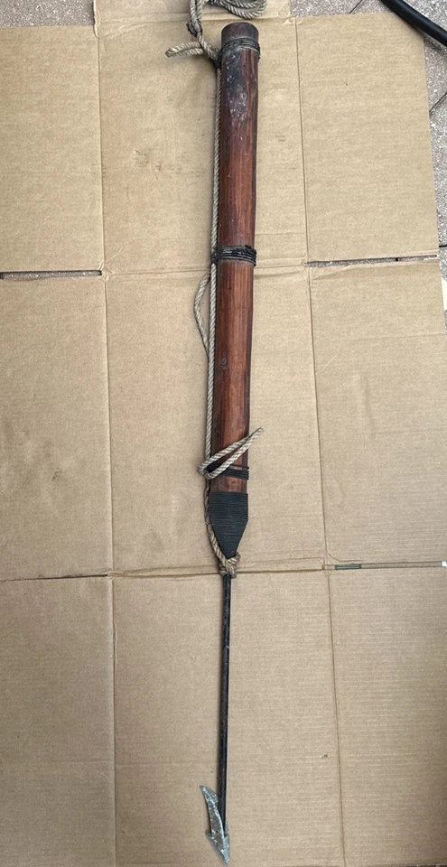 Коллекционное винтажное антикварное копье для китобойного кита гарпуна пистолет морской декор - Изображение 3 из 4